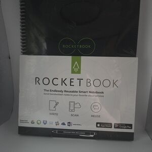 Rocketbook Reusable Smart Notebook - Black with White Cover